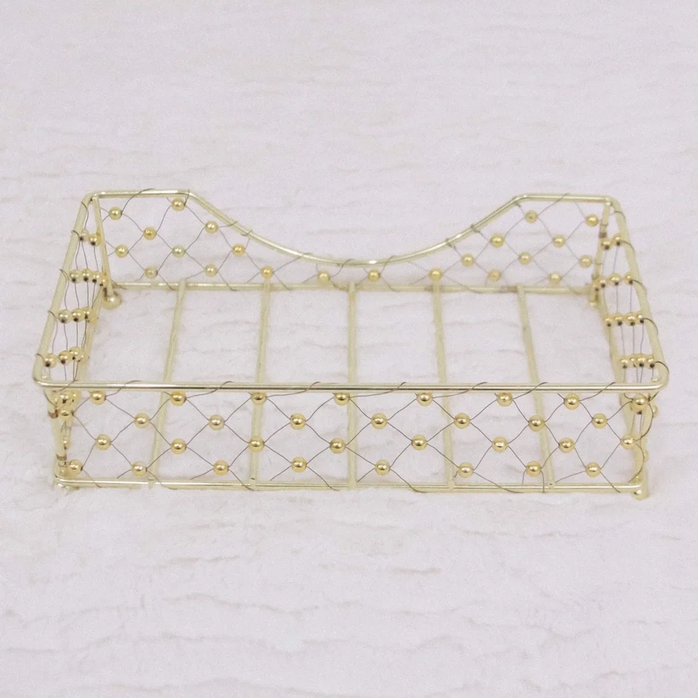 Gold Metal Mail Storage Organizer